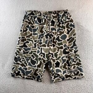 Local Boy Outfitters Mens Duck Camo Mesh Performance Shorts Green Large